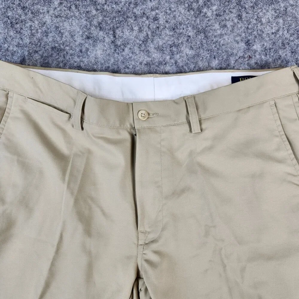Polo Ralph Lauren‎ Mens Pants Khakis Beige 36x34 Chino Straight Slim Fit Golf